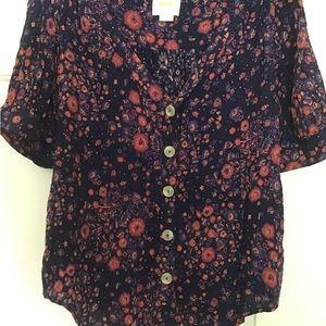 From Anthropologie, Maeve button down blouse, size 6 (US), gently used